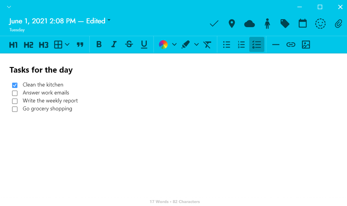 Create to-do list journal entries using Journey