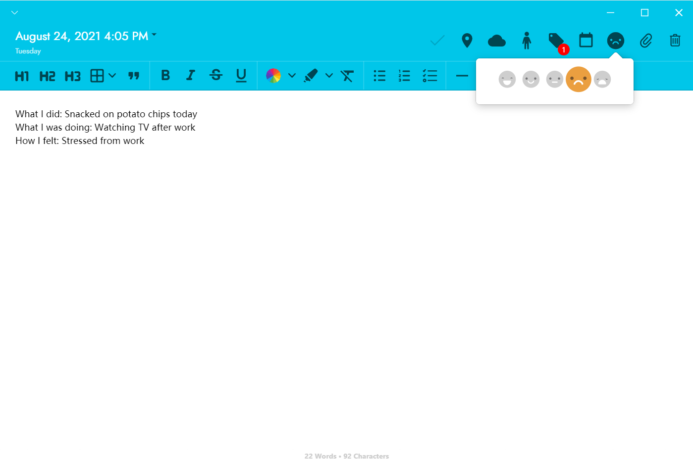 Journey's mood-tracking to help manage anger in a healthy way