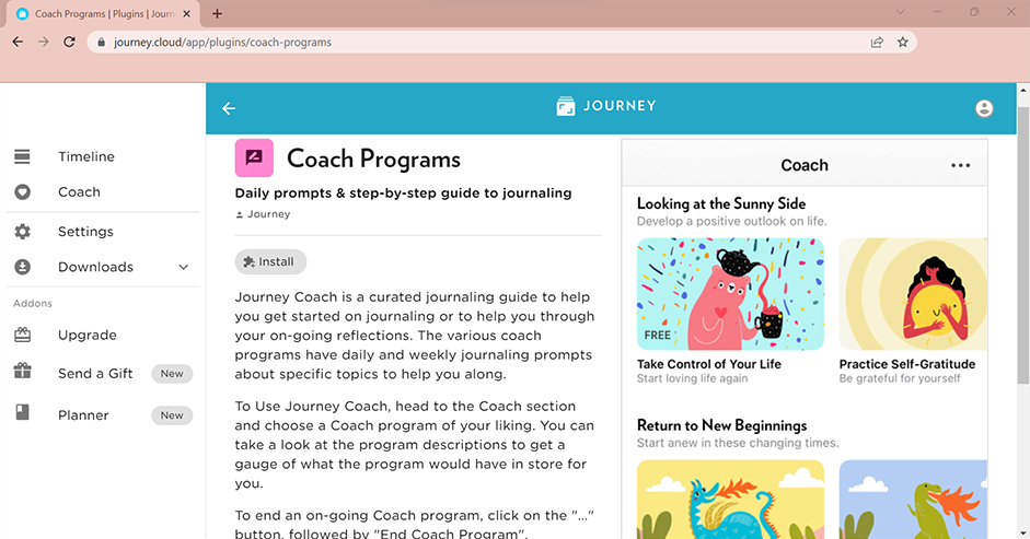 Various plugins are available on Journey to make your journaling more convenient