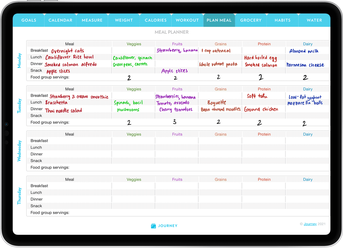 Feed your body with healthy meals by properly planning what you consume.