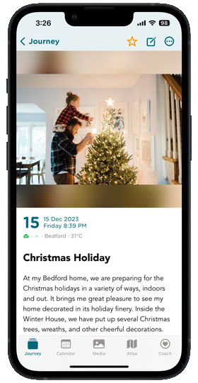 Choose Journey as your journal app for Advent Calendar prompts.