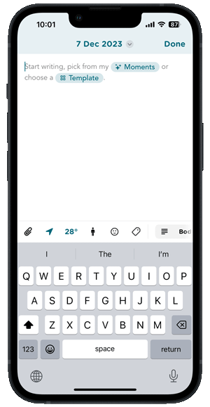 Introducing Journey's Moments: an intelligent tool for creating entries based on life's moments, powered by Apple's journaling suggestion API.