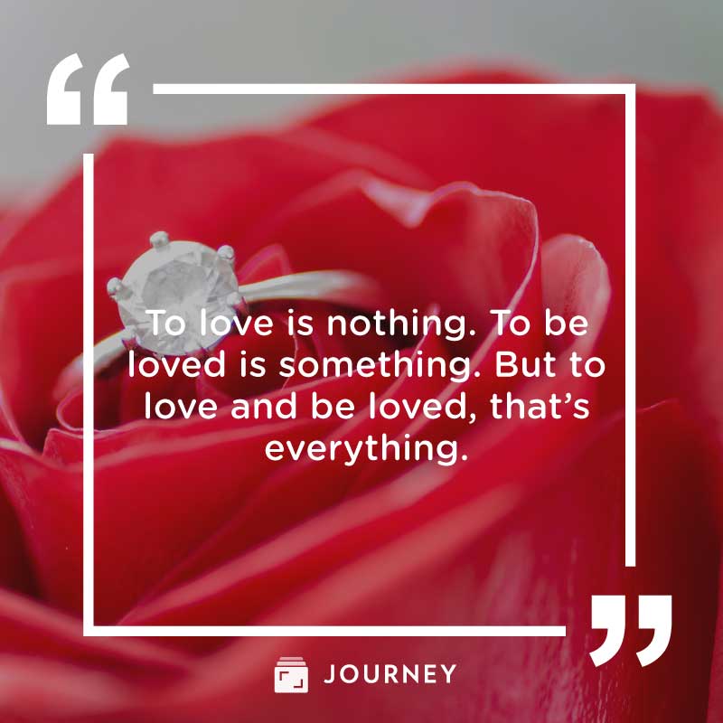 True Love Quotes, "To love is nothing. To be loved is something. But to love and be loved, that’s everything."