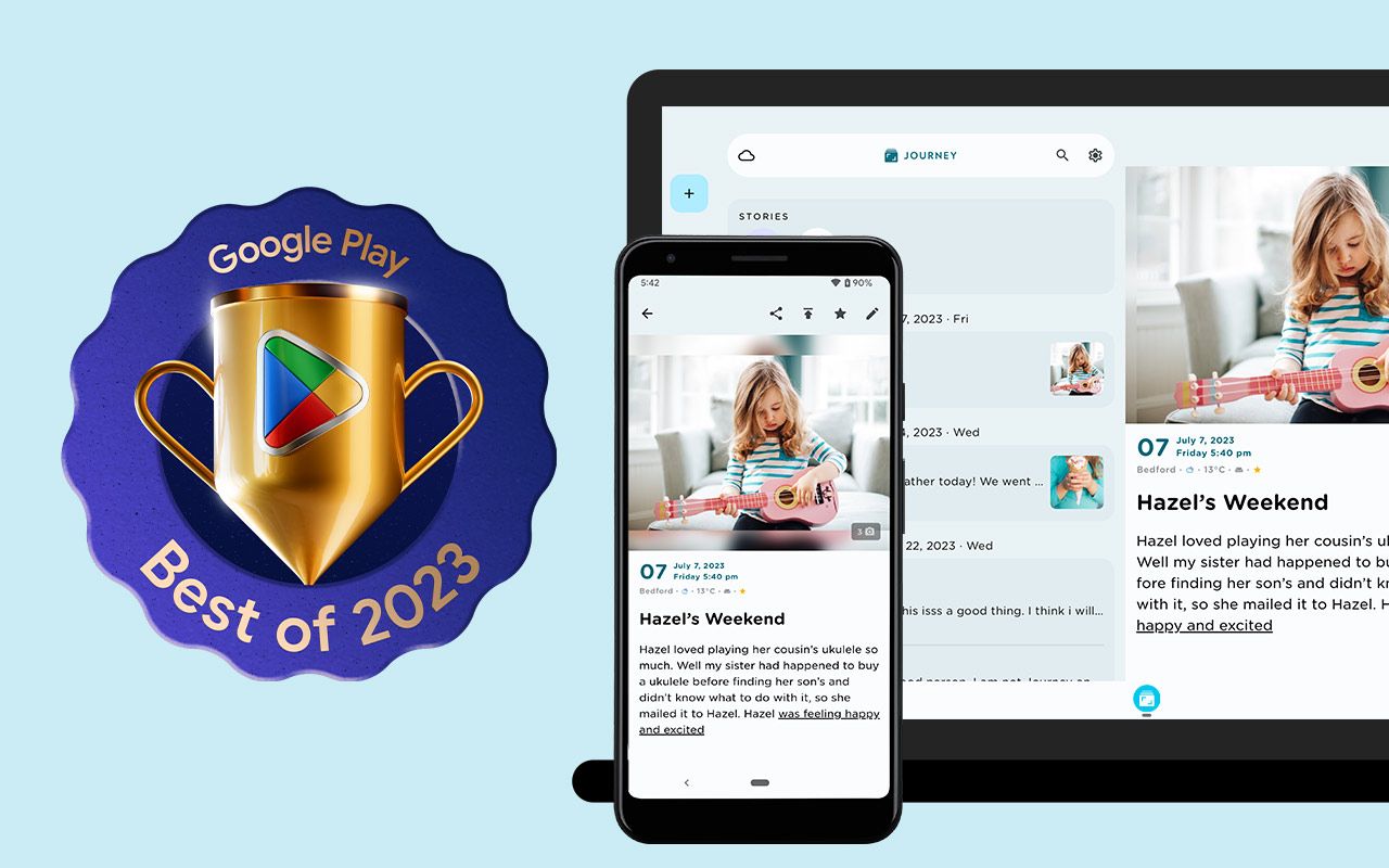 Journey Crowned "Best Everyday Essentials 2023" on Google Play Store