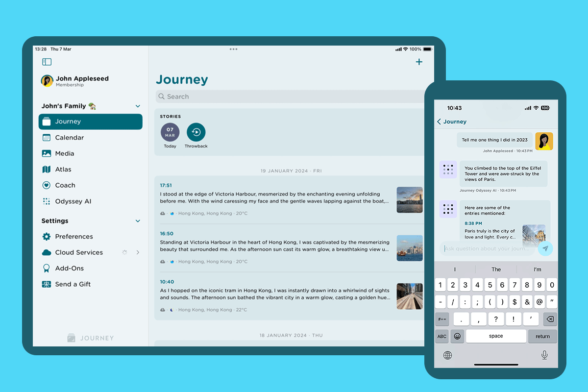 Journey iOS Updates - March 2024: Shared Web Links, Odyssey AI & Refreshed Design